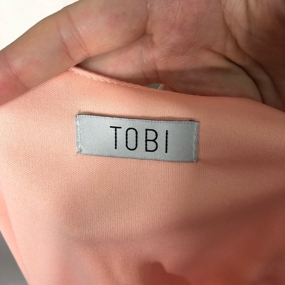 Tobi Peach Criss Cross Back Dress Small Women’s Pink - Picture 5 of 7